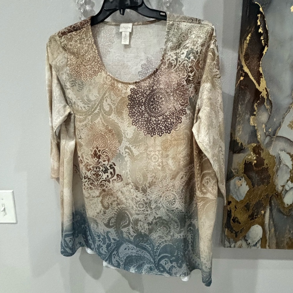 Chico top size 3 used like new